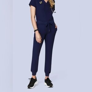 Mandala High Waisted Joggers Navy